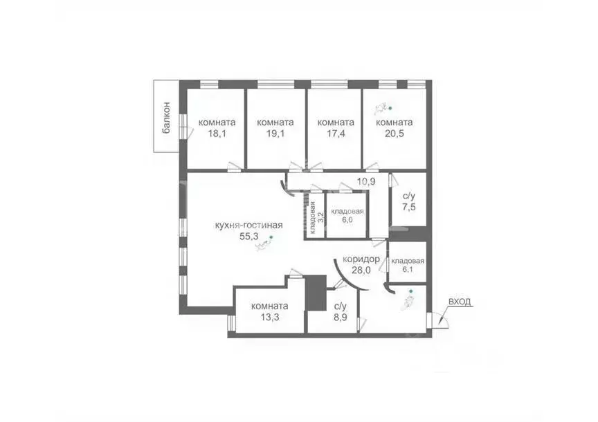 5-к кв. Москва Саввинская наб., 9 (214.3 м) - Фото 2