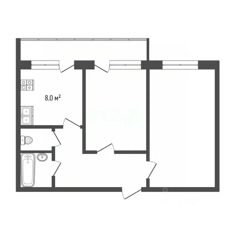 2-к кв. Московская область, Протвино Серпухов городской округ, бул. ... - Фото 2