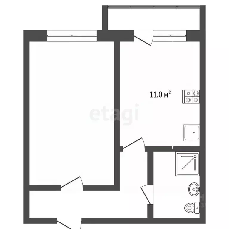 1-к кв. Москва пос. Воскресенское, 40к1 (42.4 м) - Фото 2