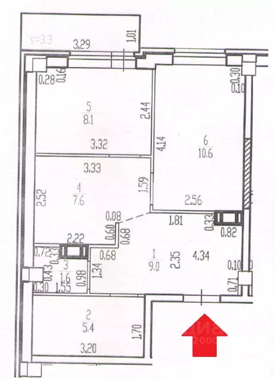 2-к кв. Брянская область, Брянск ул. Чернышевского, 1/1 (42.3 м) - Фото 2