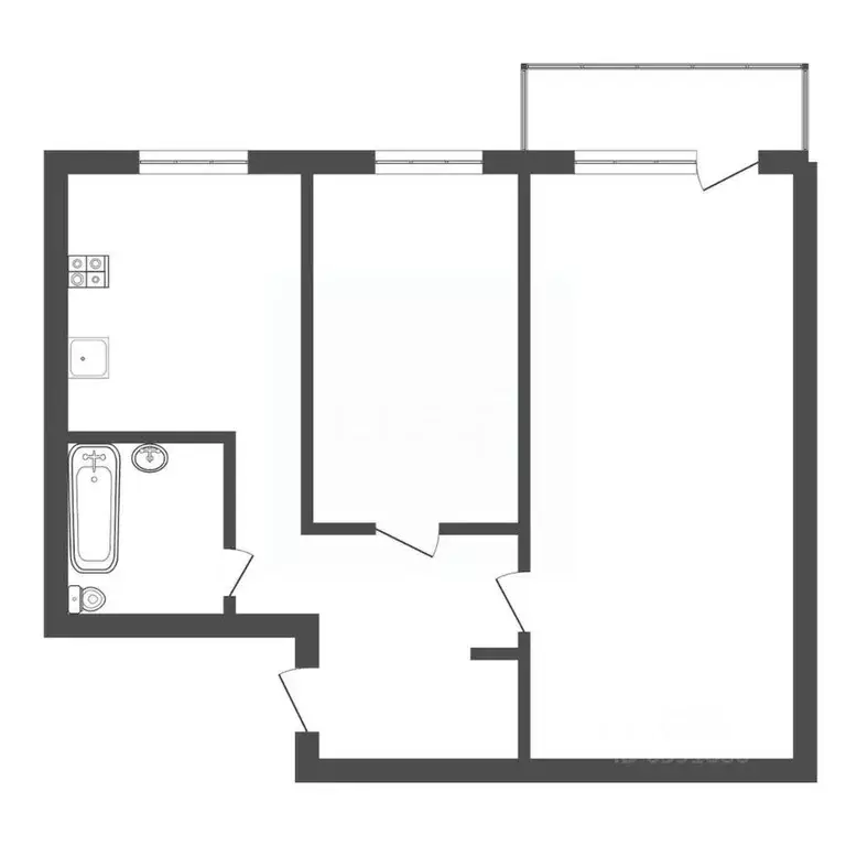 2-к кв. Тульская область, Тула ул. Халтурина, 8 (45.0 м) - Фото 1