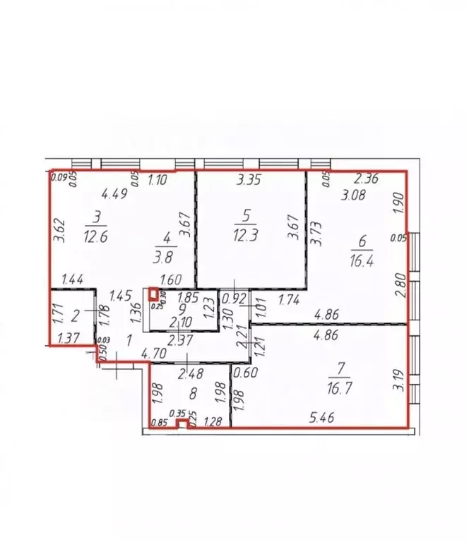 4-к кв. Москва Новоостаповская ул., 16к1 (78.9 м) - Фото 2