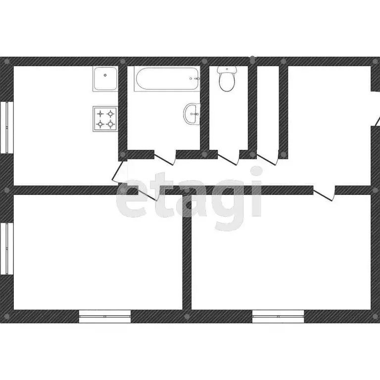 2-комнатная квартира: Нижний Тагил, улица Бажова, 4 (52.4 м) - Фото 1