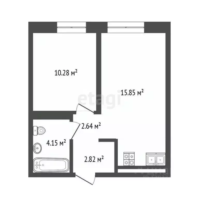 1-к кв. Тюменская область, Тюмень ул. Александра Звягина, 10 (35.9 м) - Фото 2