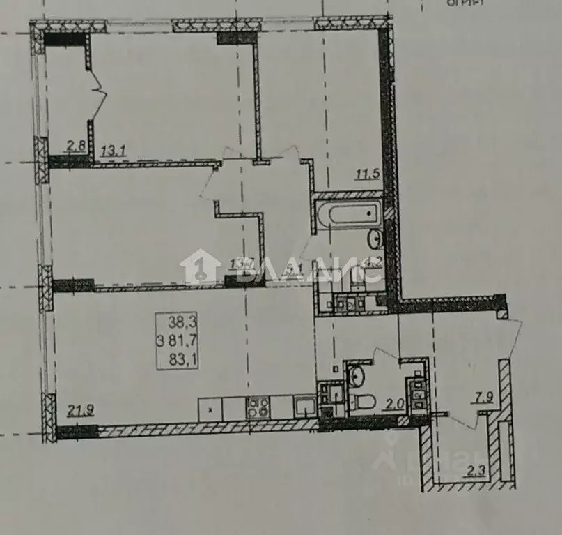 3-к кв. Нижегородская область, Нижний Новгород д. Анкудиновка, ул. ... - Фото 2