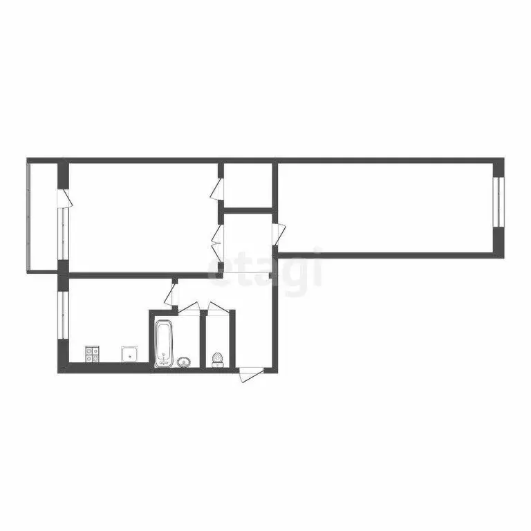 2-комнатная квартира: Тверь, улица Громова, 28к2 (41.2 м) - Фото 1