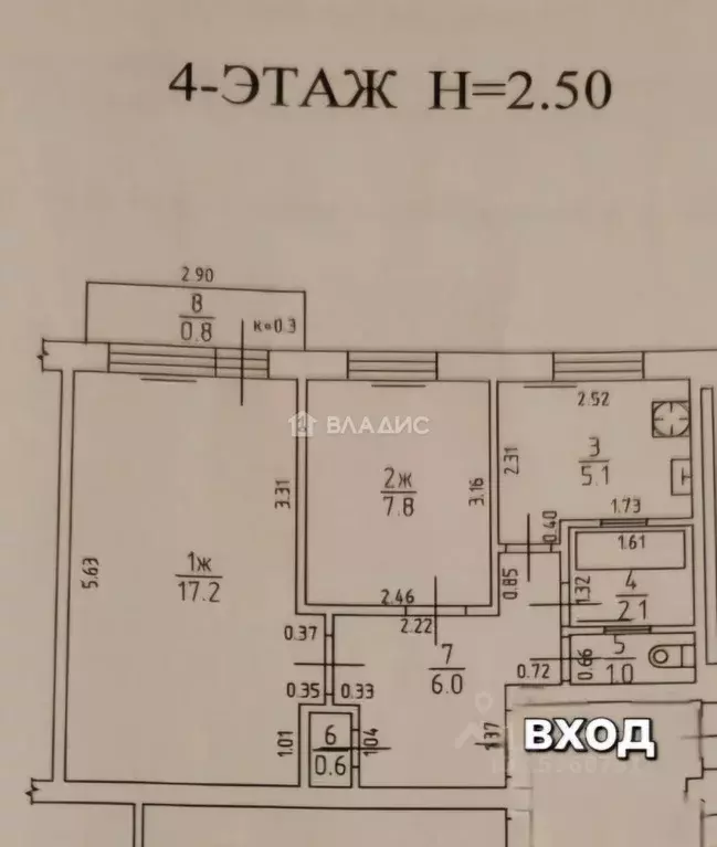 2-к кв. Калининградская область, Светлый Молодежная ул., 1 (39.8 м) - Фото 2