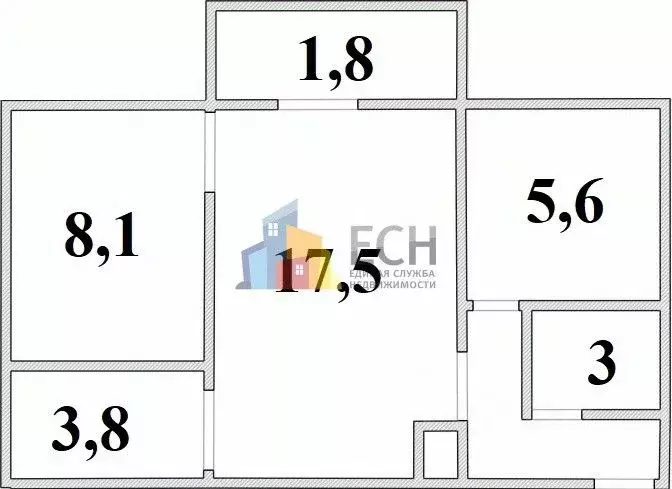 2-к кв. Тульская область, Щекино Пионерская ул., 9 (46.2 м) - Фото 1