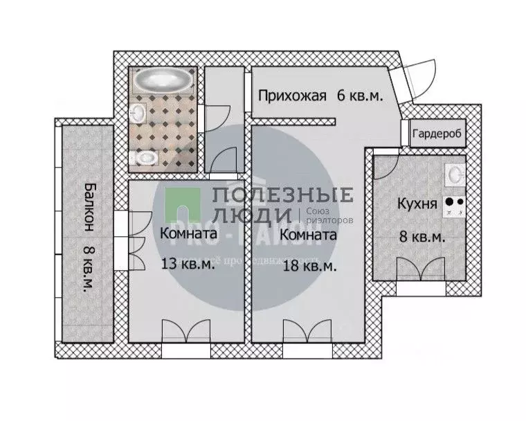 2-к кв. Алтайский край, Барнаул Взлетная ул., 47 (53.0 м) - Фото 0