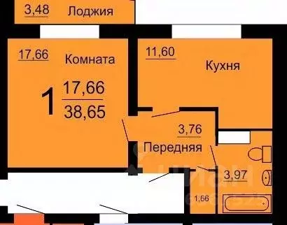 1-к кв. Челябинская область, Сосновский муниципальный округ, д. ... - Фото 2