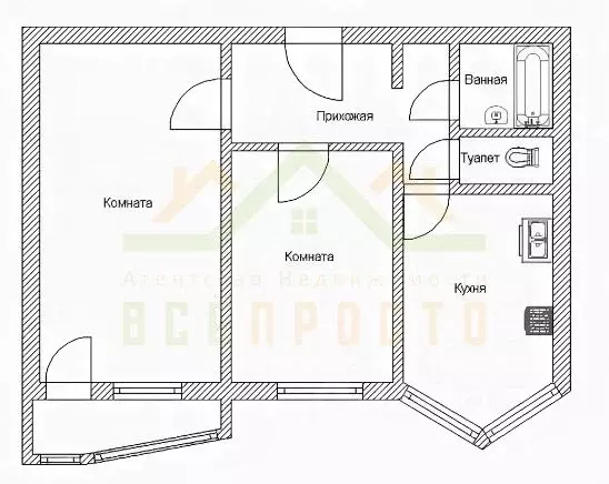 2-к кв. Москва Старокаширское ш., 4к2 (51.4 м) - Фото 2