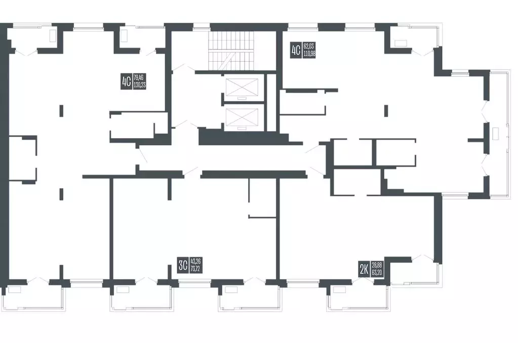 3-к кв. Алтайский край, Барнаул Опера Резиденс жилой комплекс, БС3 ... - Фото 2