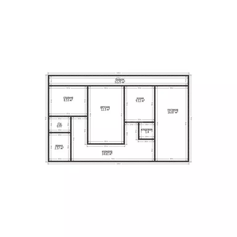 3-комнатная квартира: Махачкала, улица Нигматулы Магомедова, 83к2 (67 ... - Фото 1