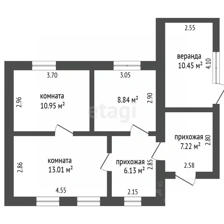 Дом в Крым, Сакский район, с. Сизовка ул. Трудовая (56 м) - Фото 2