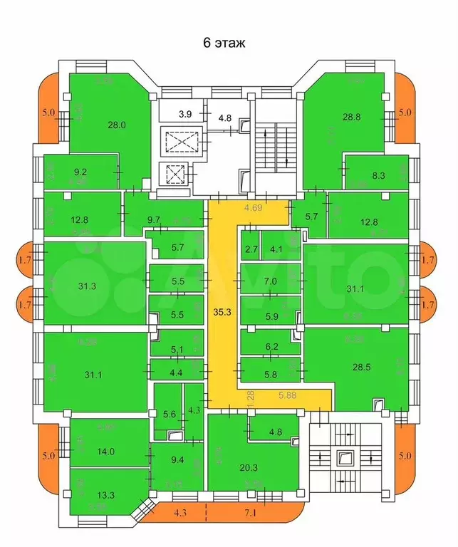 Продам 2 этажа Бизнес-Центра, правый берег, 881 м - Фото 0
