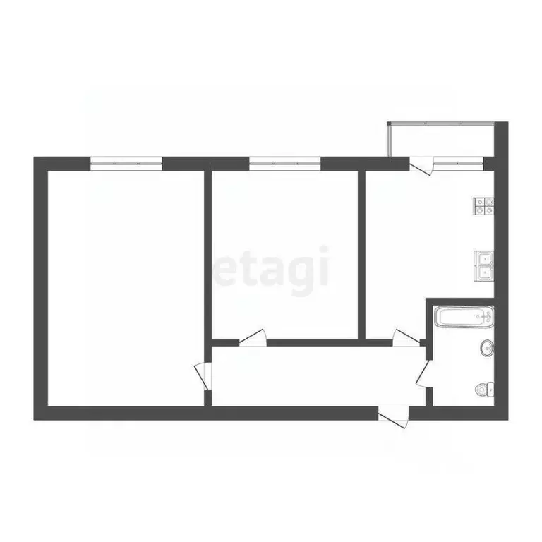 2-к кв. Мордовия, Саранск Мордовская ул., 35К195 (60.0 м) - Фото 2