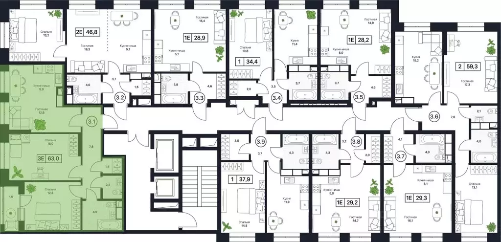 2-к кв. Московская область, Пушкино Пушкино Град жилой комплекс, к2 ... - Фото 2