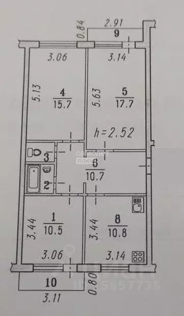 3-к кв. Омская область, Омск Заозерный мкр, ул. Тимофея Белозерова, 10 ... - Фото 2