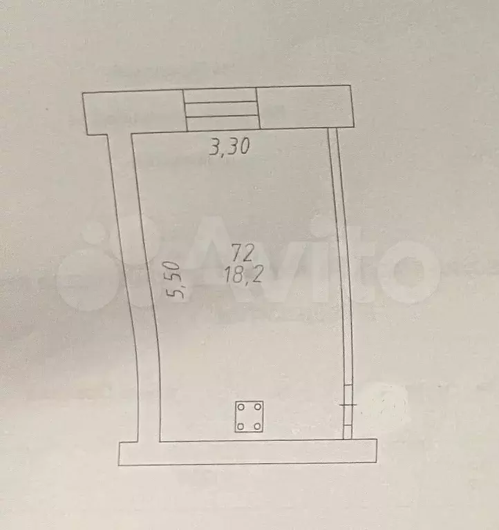 1-к. квартира, 18 м, 5/5 эт. - Фото 0