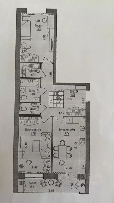 2-к кв. Марий Эл, Йошкар-Ола ул. Анникова, 8Б (73.1 м) - Фото 0