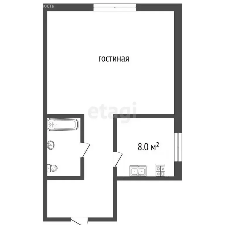 1-комнатная квартира: Ростов-на-Дону, микрорайон Рабочий Городок, ... - Фото 1
