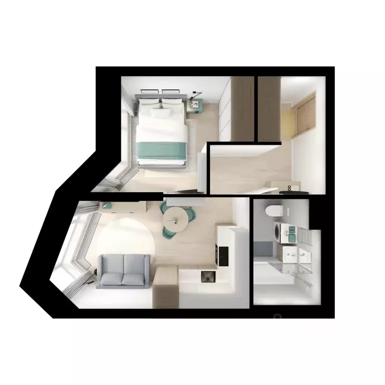 1-к кв. Москва Мичуринский Парк жилой комплекс, 4.3 (33.7 м) - Фото 1