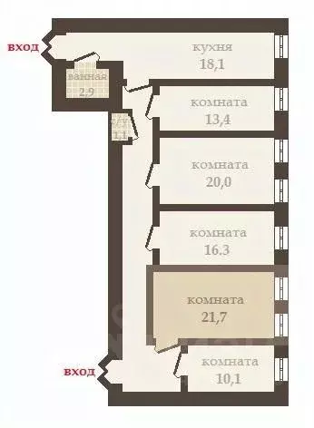 5-к кв. Санкт-Петербург Дегтярный пер., 6 (126.5 м) - Фото 1