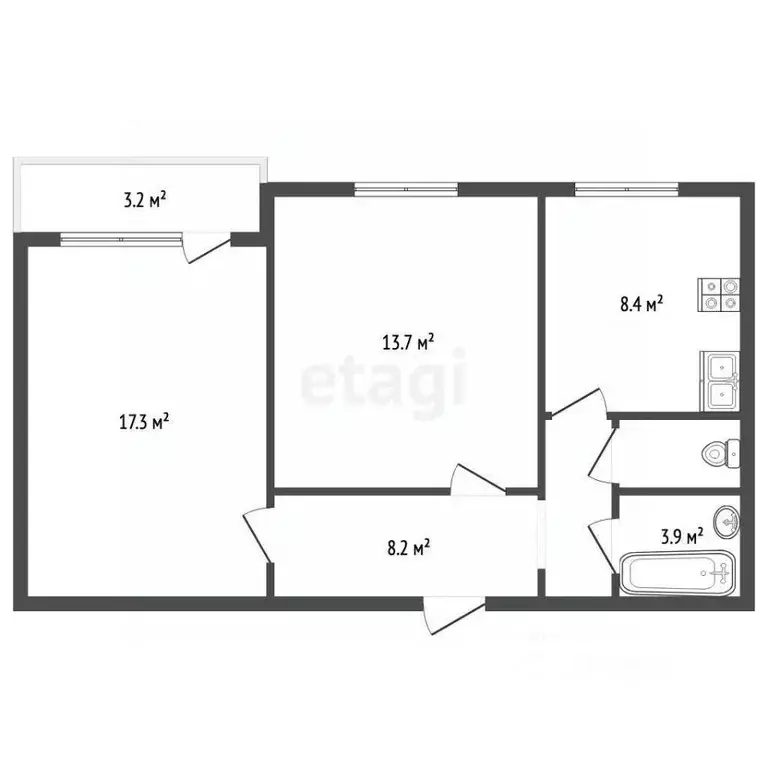 2-к кв. Москва Бакинская ул., 19 (52.0 м) - Фото 2