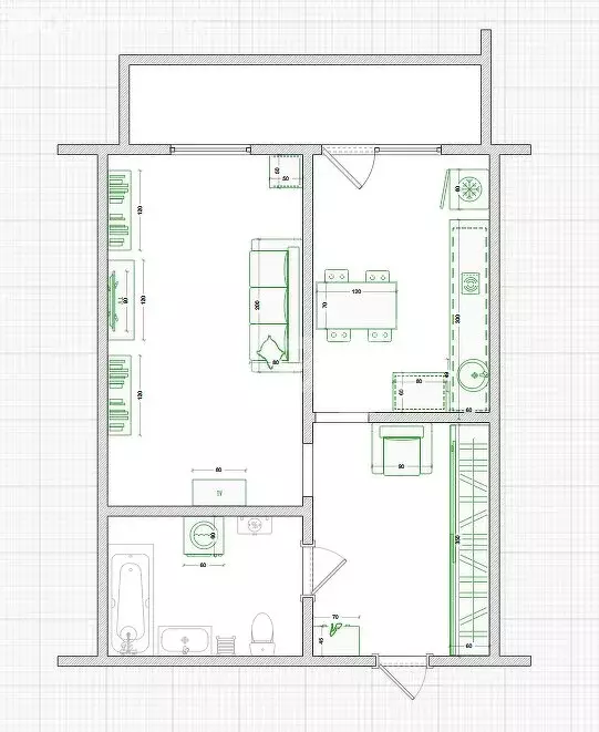 1-комнатная квартира: Казань, Проточная улица, 6 (41 м) - Фото 1