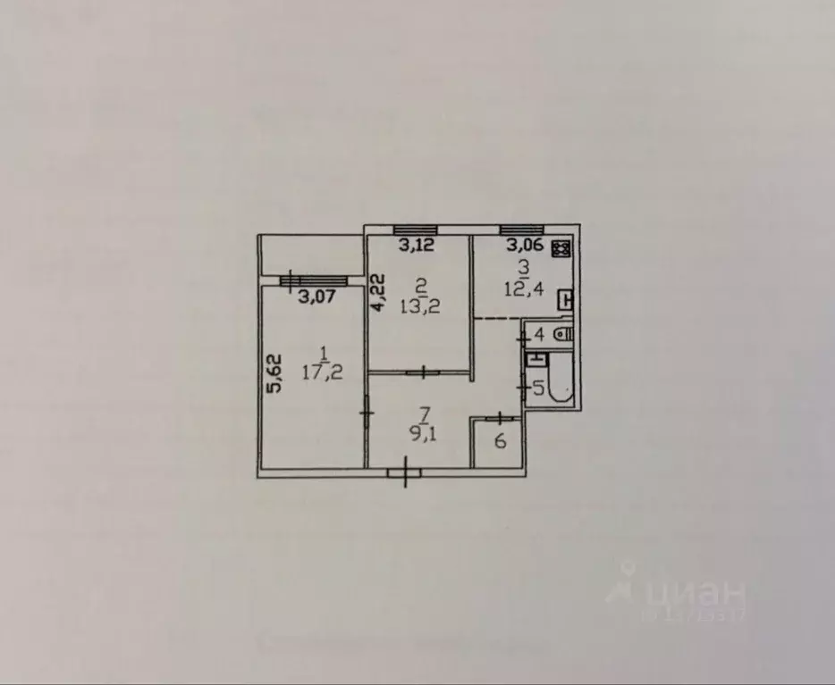 2-к кв. Ленинградская область, Мурино Всеволожский район, Оборонная ... - Фото 2