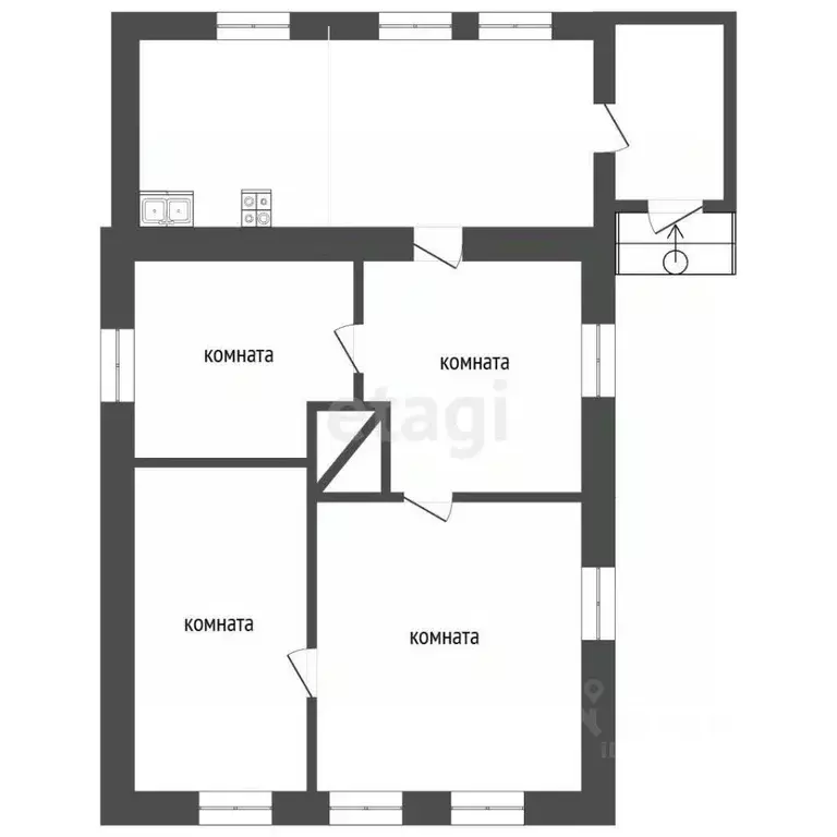 Дом в Калужская область, Калуга проезд 2-й Загородный, 5 (58 м) - Фото 1