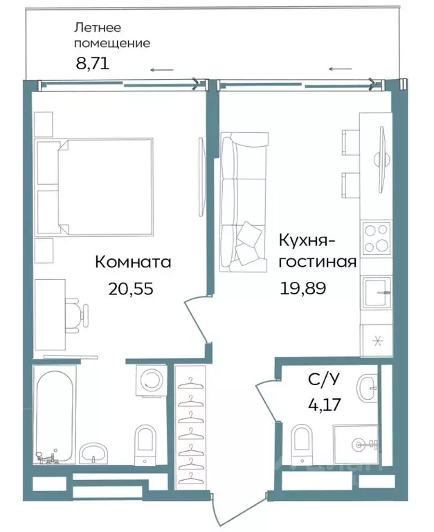 2-к кв. Крым, Саки ул. Морская (53.32 м) - Фото 0