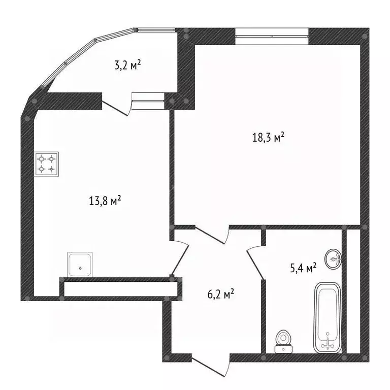 1-к кв. Башкортостан, Уфа ул. Глумилинская, 4 (43.9 м) - Фото 2