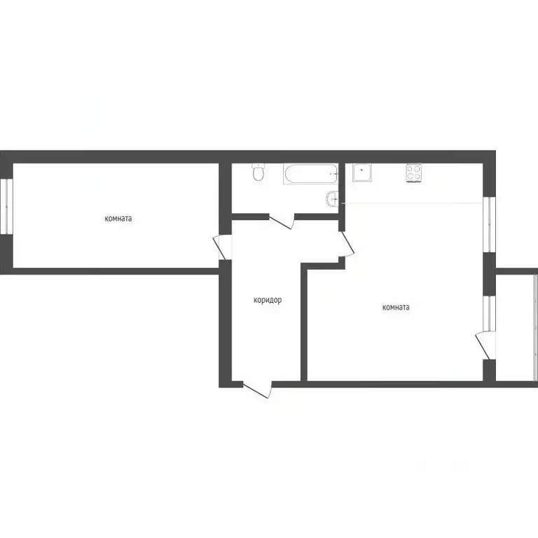 2-к кв. Омская область, Омск Мельничная ул., 87/4 (60.0 м) - Фото 1