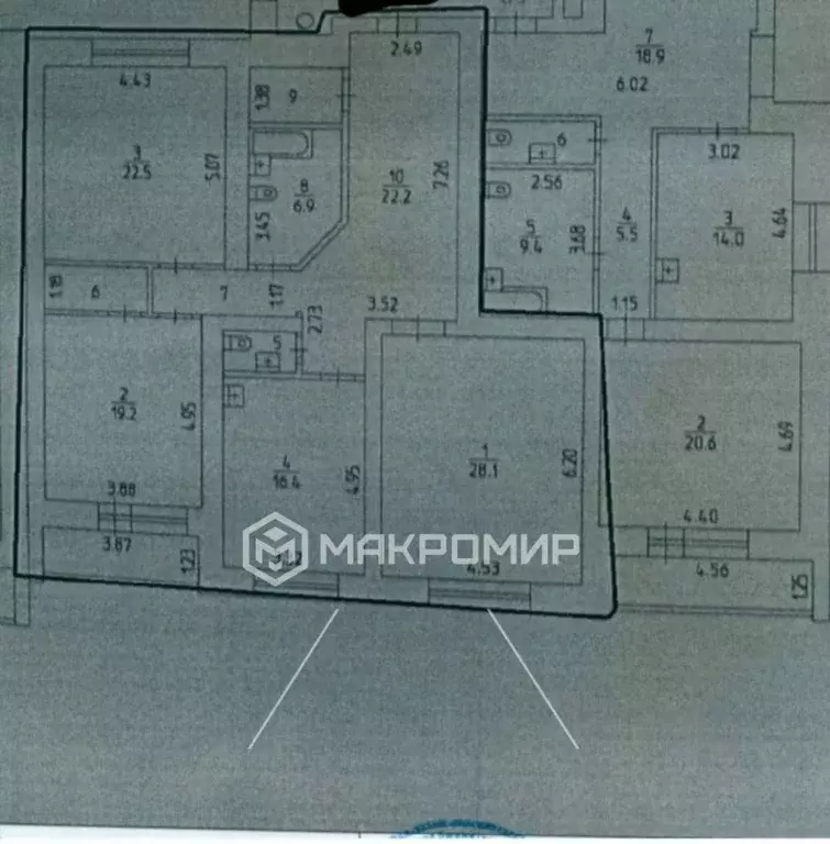 3-к кв. Пермский край, Пермь ул. Малкова, 26А (127.2 м) - Фото 1