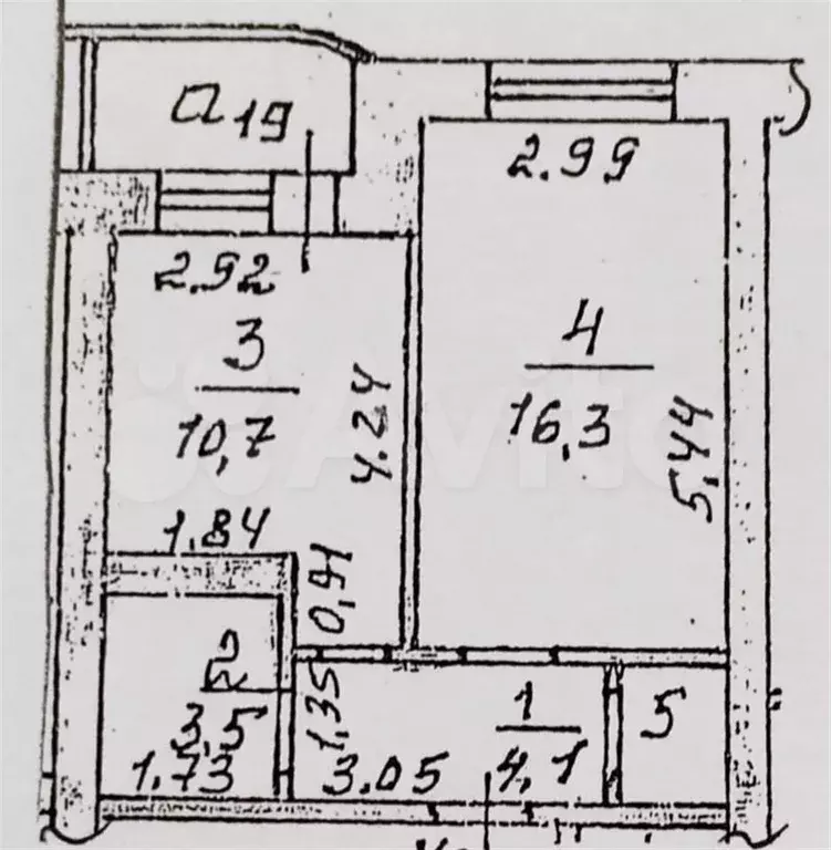 1-к. квартира, 36 м, 2/5 эт. - Фото 0