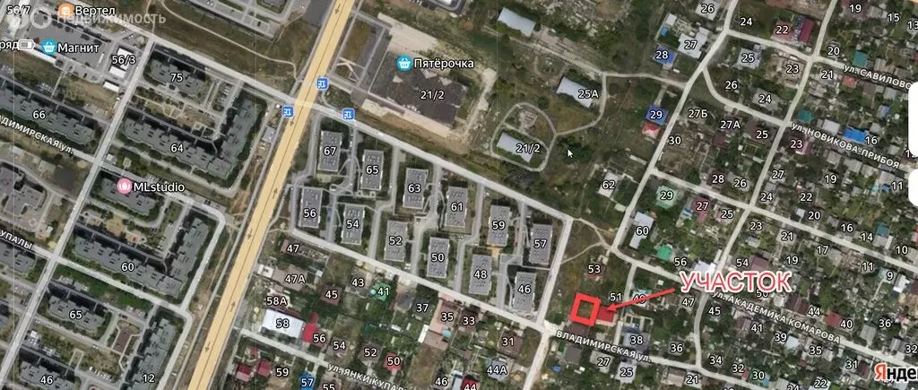 Участок в Волгоград, Владимирская улица (3.5 м) - Фото 1