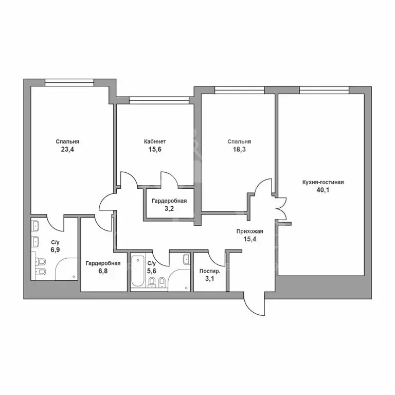 4-комнатная квартира: Москва, Мосфильмовская улица, 8 (140 м) - Фото 1