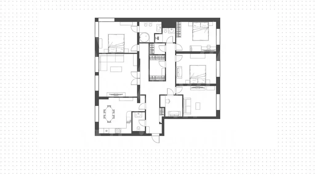 6-комнатная квартира: Москва, Чапаевский переулок, 3 (180 м) - Фото 1