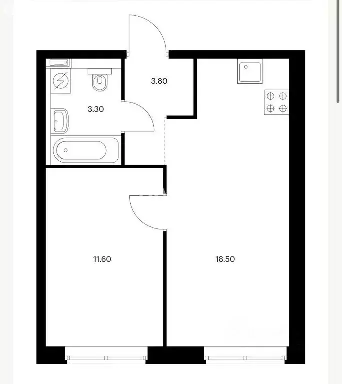 2-комнатная квартира: Москва, Очаковское шоссе, 9А (37.2 м) - Фото 1