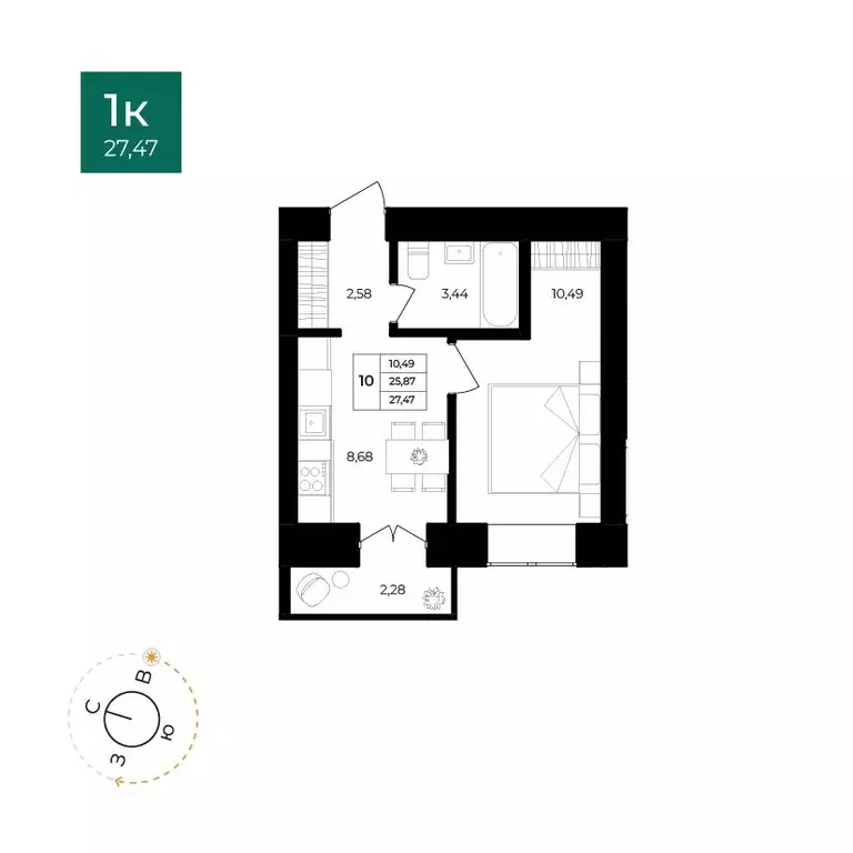 1-к кв. Ярославская область, Ярославль Северный жилрайон, 15-й мкр, ... - Фото 1