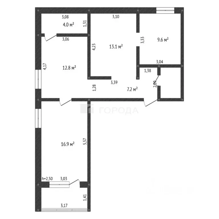 3-к кв. Кемеровская область, Новокузнецк ул. Ленина, 22 (69.8 м) - Фото 2