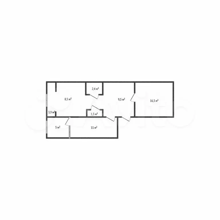 2-к. квартира, 58 м, 5/5 эт. - Фото 0