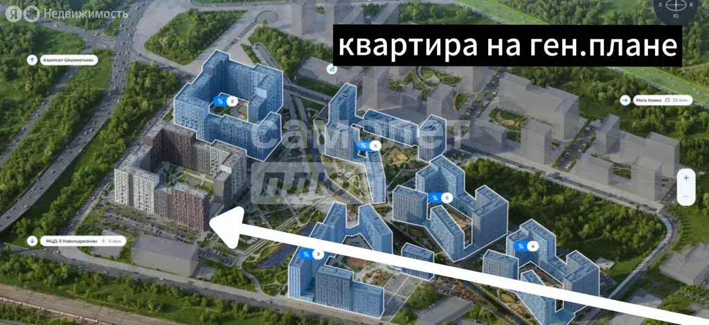 1-комнатная квартира: Москва, Ленинградское шоссе, 229Ак2 (34 м) - Фото 0