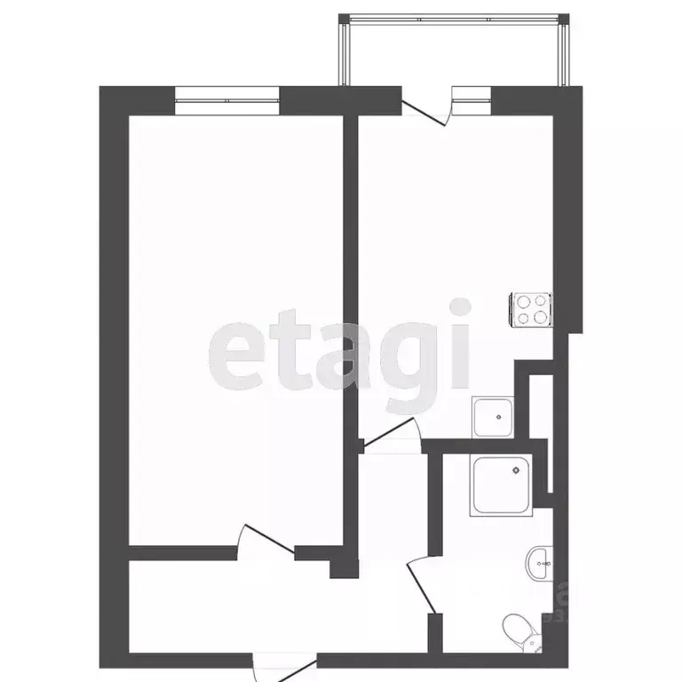 1-к кв. Тюменская область, Тюмень Микрорайон мыс, ул. Судоремонтная, ... - Фото 1