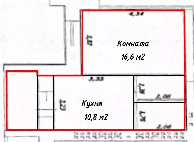 1-к кв. Самарская область, Самара Гая ул., 27Б (33.8 м) - Фото 1