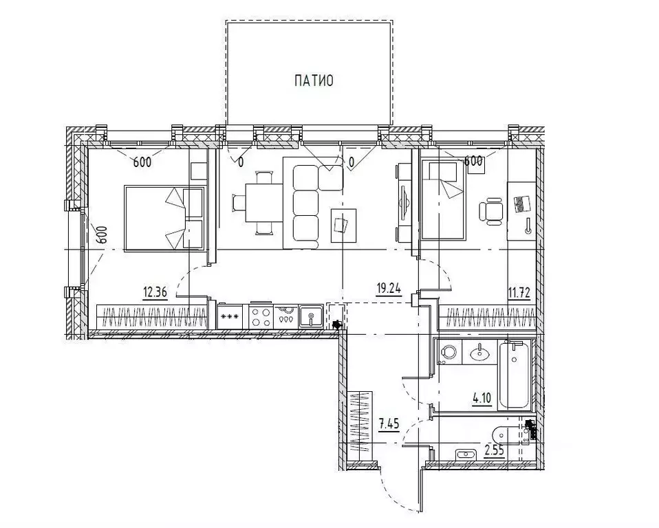 2-к кв. Санкт-Петербург ул. Стахановцев, 1 (57.0 м) - Фото 0