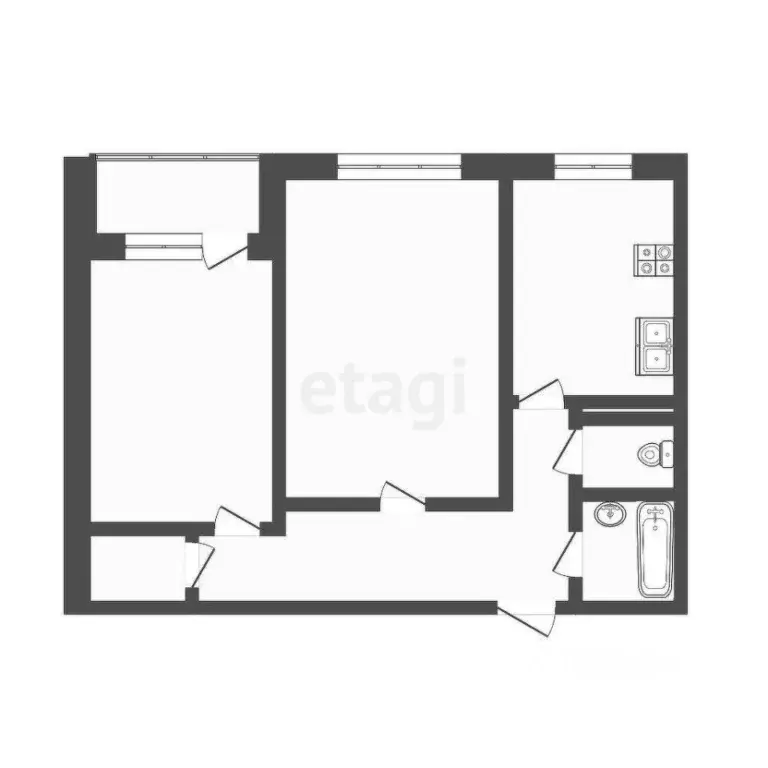 2-к кв. Мордовия, Саранск ул. Сущинского, 34 (51.0 м) - Фото 2