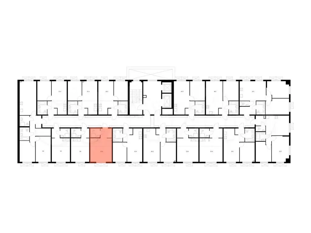 Квартира-студия, 23,6м, 4/9эт. - Фото 1