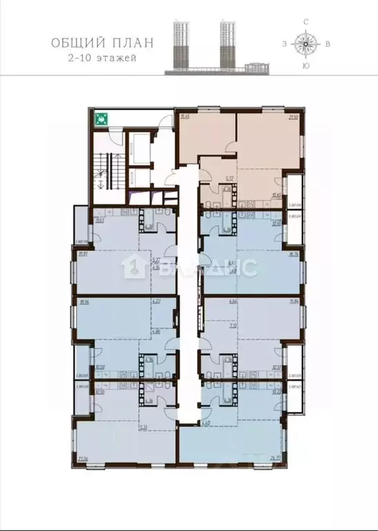 1-к кв. Калужская область, Обнинск Белкинская ул., 36 (48.04 м) - Фото 2